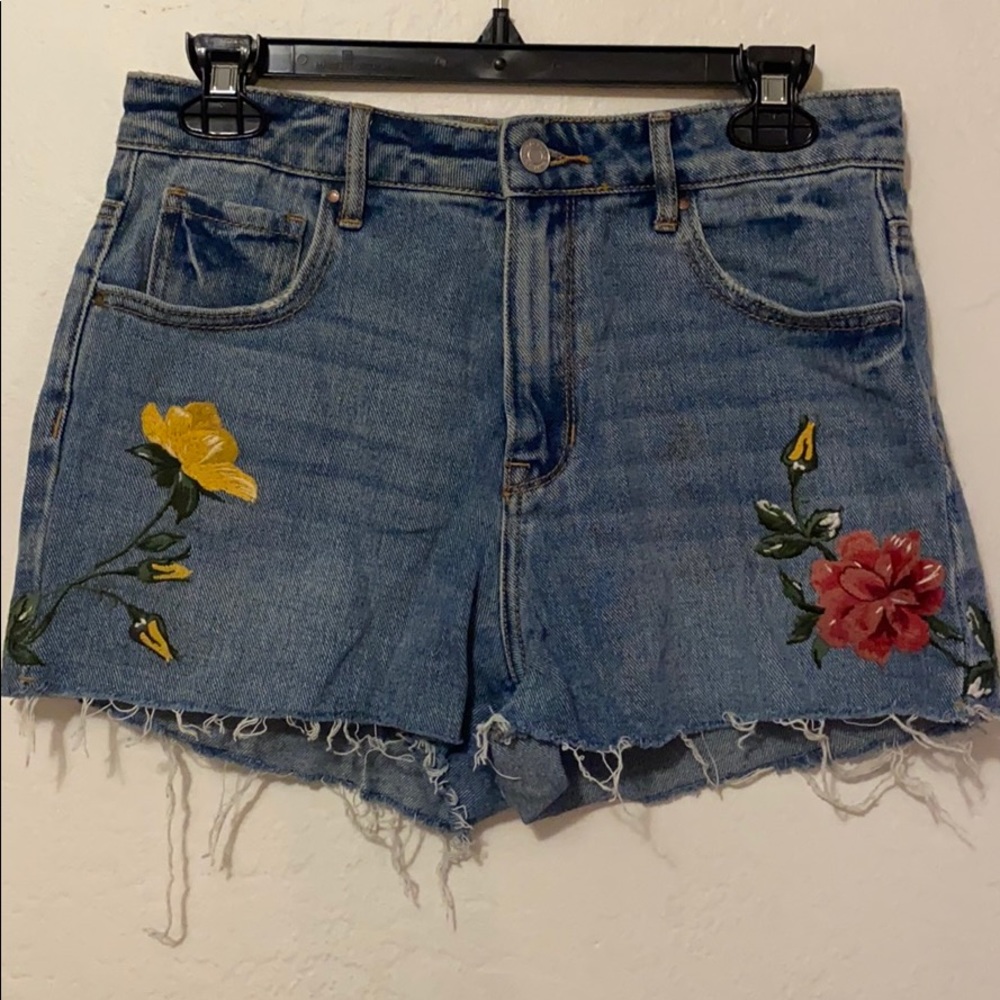 embroidered shorts